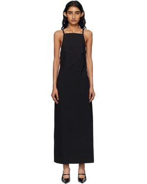 St. Agni Minimal Bias Midi Dress - Black