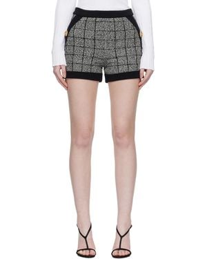 Balmain Light Tweed Shorts - Black