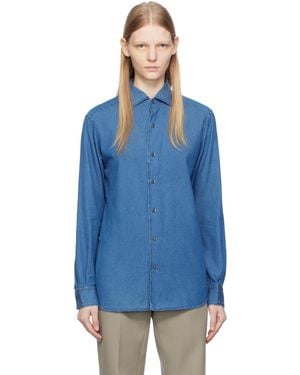 ZEGNA Blue Cashco Shirt