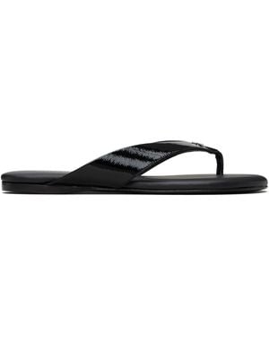 Courreges Vinyl Flip-Flops - Black