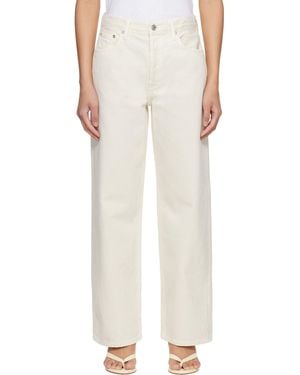 Agolde Low Slung Baggy Jeans - White