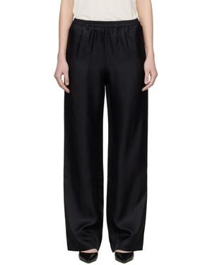 Loulou de Saison Alera Lds Silk Twill Trousers - Black
