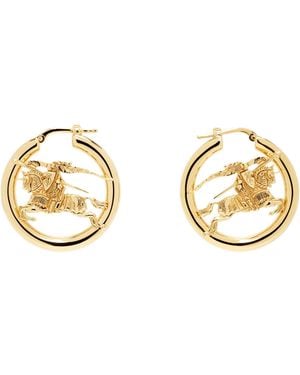 Burberry Knight Hoop Earrings - Metallic