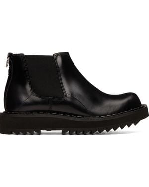 George Cox Ripple Bump-Toe Chelsea Boots - Black