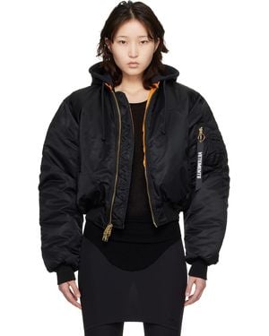 Vetements Alpha Industries Edition Fitted Reversible Bomber Jacket - Black