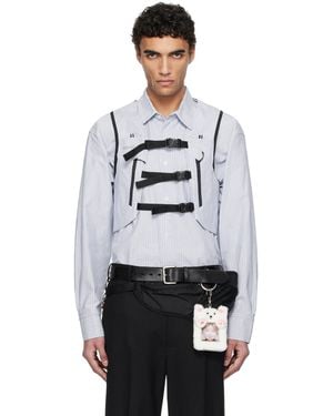 Doublet Trail Vest Stripe Shirt - Black