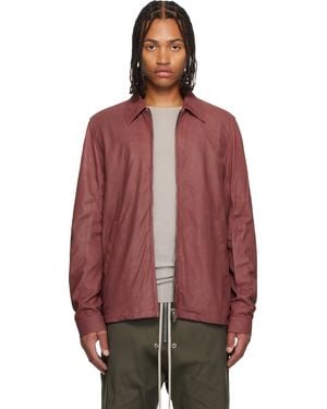 Rick Owens Concordians Brad Leather Jacket - Red