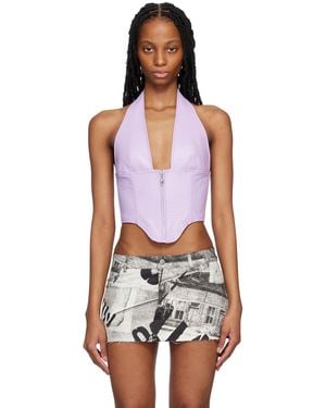 Miaou Purple Hannah Jewett Edition Mara Corset - Black