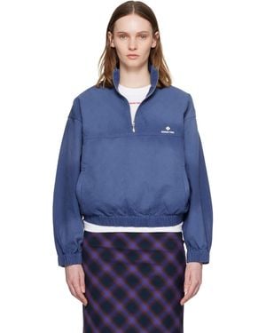 ShuShu/Tong Stand Neck Pullover Sweatshirt - Blue