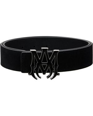 Amiri 'Ma' Suede 4Cm Belt - Black