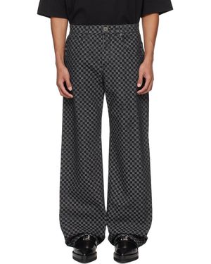 Balmain モノグラム ジーンズ - ブラック
