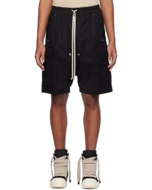 Rick Owens Temple Cargobela Shorts - Black