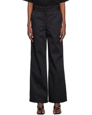 Palm Angels Black Reversed Waistband Trousers