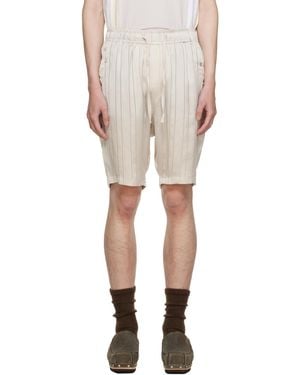 Needles Beige String Cowboy Shorts - Multicolor
