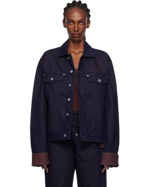 JW Anderson Turn Up Cuff Denim Jacket - Blue