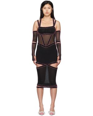 Nφdress Ssense Exclusive & Nylon Midi Dress - Black