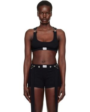 Jean Paul Gaultier 'The Cropped Patch' Tank Top - Black