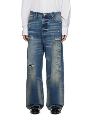 Vetements Distressed baggy Jeans - Blue