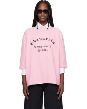Willy Chavarria 'Chavarria Community Center' Buffalo T-Shirt - Pink