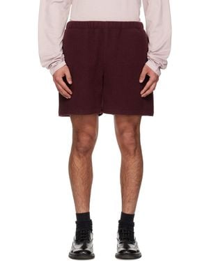 Rier Ssense Exclusive Fleece Shorts - Red