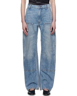 Alexander Wang ブルー フライ ハイウエスト スタックジーンズ