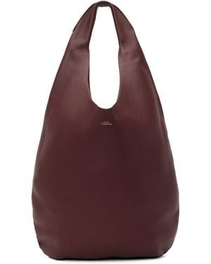 A.P.C. Burgundy 'Le Neige' Bag - Red