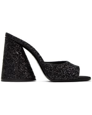 The Attico Black Luz Heeled Sandals