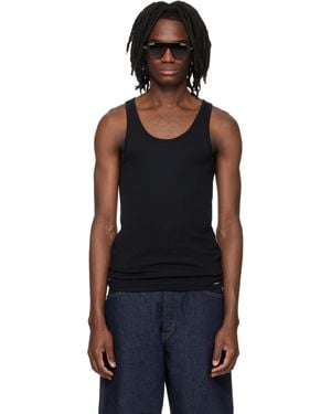 Tom Ford Cotton Modal Rib Tank Top - Black