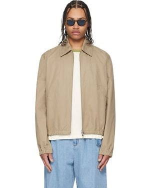Ami Paris Cotton 'Ami De Coeur' Zipped Jacket - Blue
