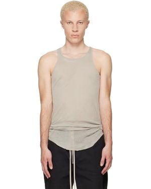 Rick Owens Off- Tower Basic Rib Tank Top - Natural