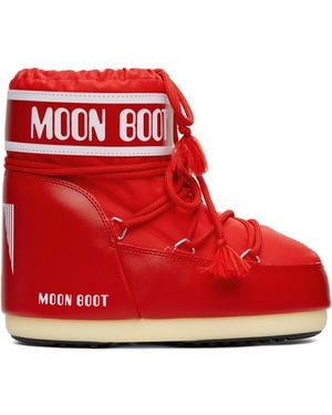 Moon Boot Icon Low Nylon Boots - Red