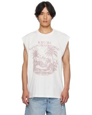 Ksubi ホワイト Paradiso カットオフ タンクトップ