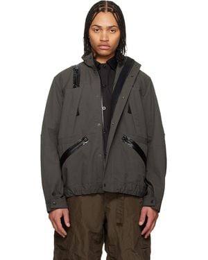 Sacai Khaki Weathercloth Blouson Jacket - Black