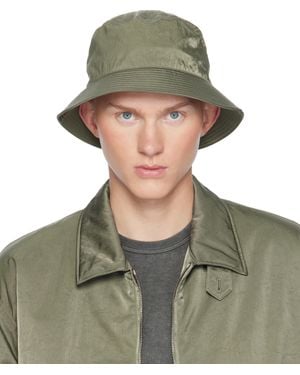 YLÈVE Khaki Kijima Takayuki Edition Nylon Twill Bucket Hat - Green