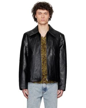 Séfr ブラック Duke フェイクレザー ジャケット