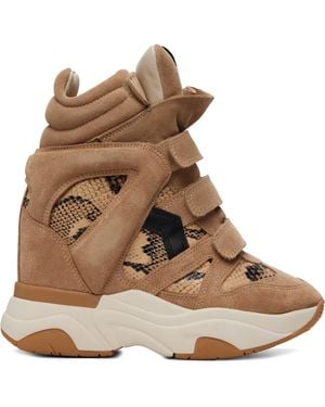 Isabel Marant Taupe Python Balskee Trainers - Brown