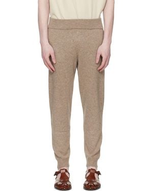 Entire studios Slim Knit Lounge Trousers - Natural