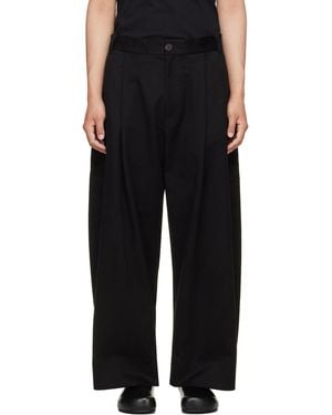 Studio Nicholson Sorte Pleated Pants - Black