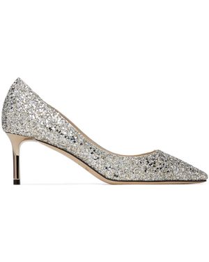 Jimmy Choo シルバー Romy 60 ヒール - ブラック
