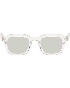 Thom Browne Transparent Acetate Rectangular Sunglasses - Black