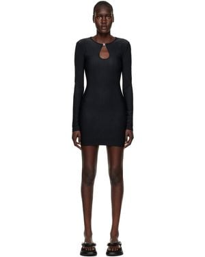 Ksubi Black Charmed Keyhole Minidress