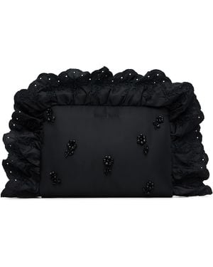 Simone Rocha Embellished Pillowcase Clutch - Black