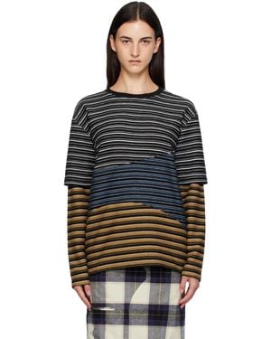 ANDERSSON BELL Stripe Ls T-Shirt in Black | Lyst