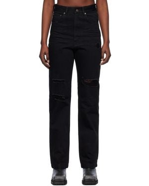 we11done Distressed Jeans - Black