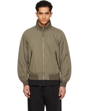 Tom Ford Khaki Techno Poplin Cashmere-Lined Jacket - Multicolour