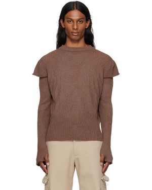 Charlie Constantinou Light Knit Long Sleeve Jumper - Brown