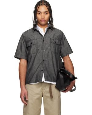 Sacai Light Weight Denim Shirt - Black