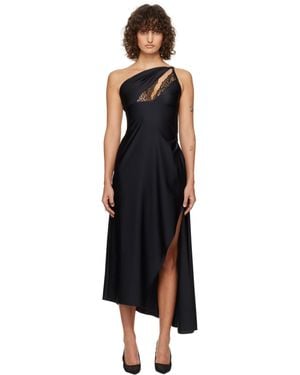 Coperni Asymmetric Midi Dress - Black