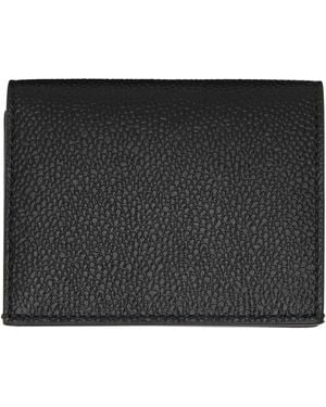 Thom Browne Pebble Grain Double Card Holder - Black