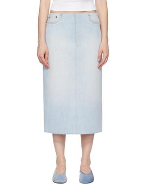Acne Studios Padded Denim Midi Skirt - Black